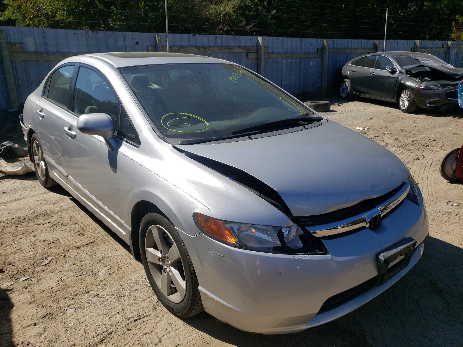 HONDA CIVIC EX 2007 with VIN 1HGFA168X7L042437 - Photo from auction