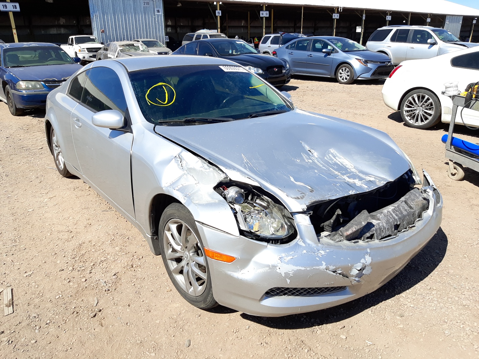 INFINITI G35 2006 with VIN JNKCV54EX6M703154 - Photo from auction