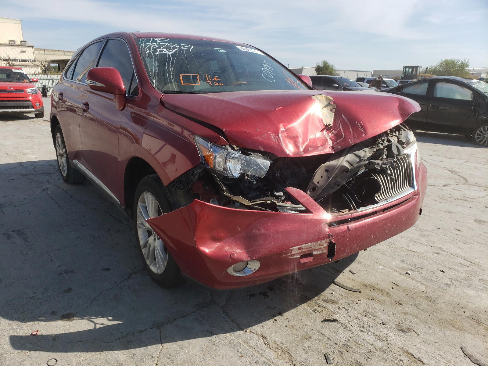 LEXUS RX 450 2010 with VIN JTJZB1BAXA2003245 - Photo from auction