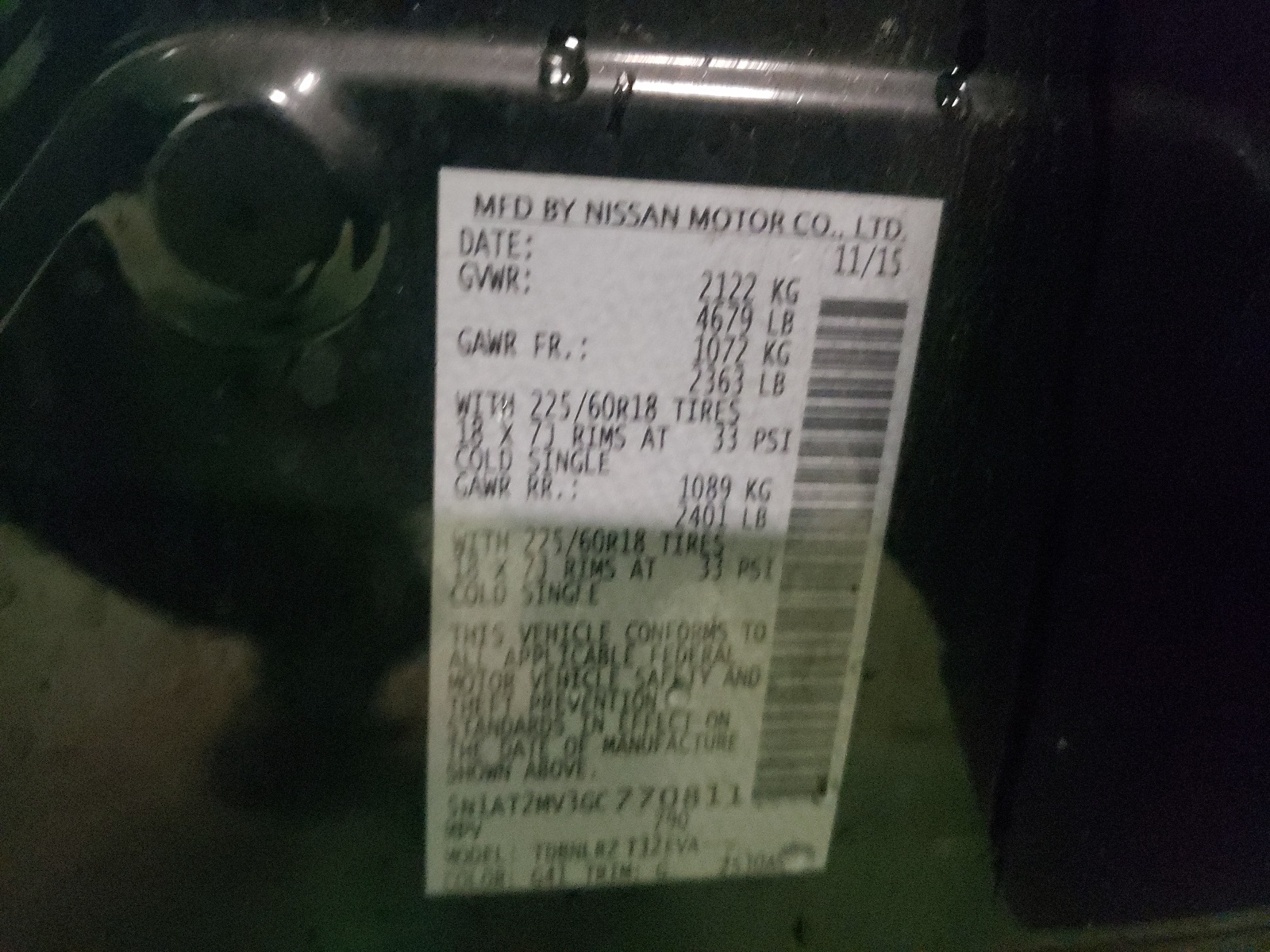 Photo 10 from auction – 2016 NISSAN ROGUE S with VIN 5N1AT2MV3GC770811