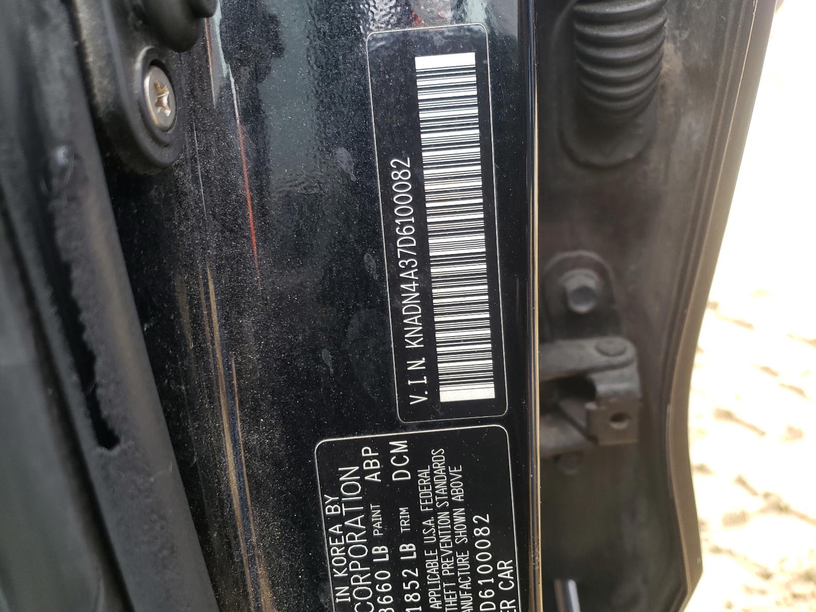 Photo 10 from auction – 2013 KIA RIO EX with VIN KNADN4A37D6100082
