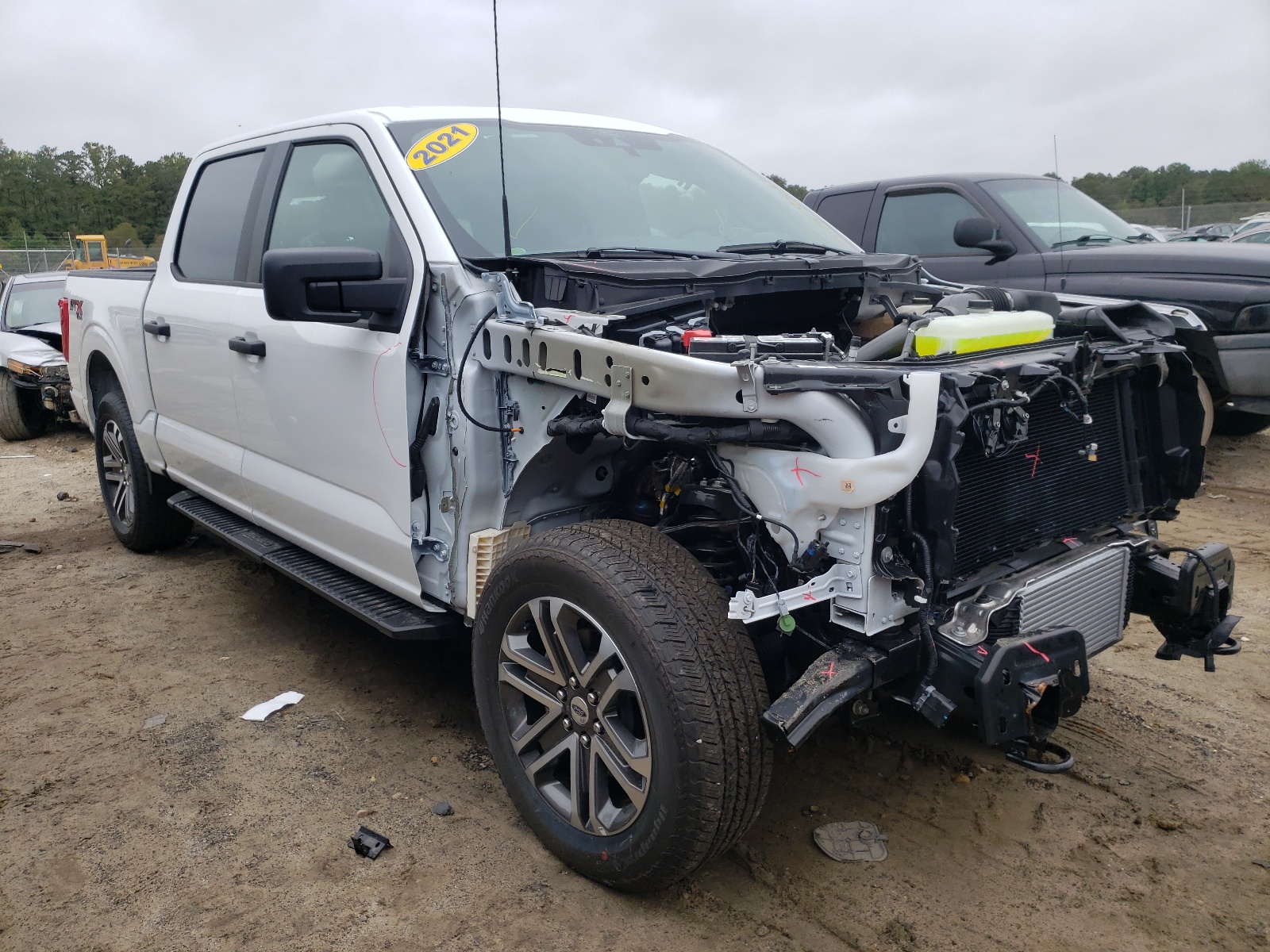 FORD F150 SUPER 2021 with VIN 1FTEW1EP3MFB60733 - Photo from auction