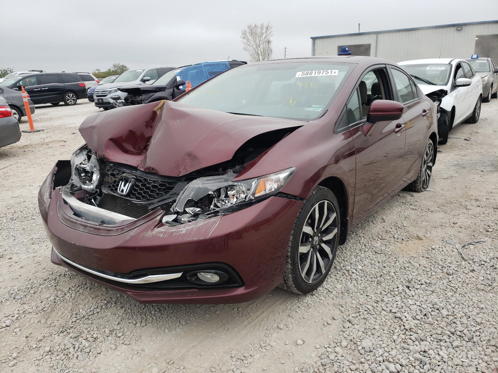 Photo 2 from auction – 2014 HONDA CIVIC EXL with VIN 19XFB2F90EE079691