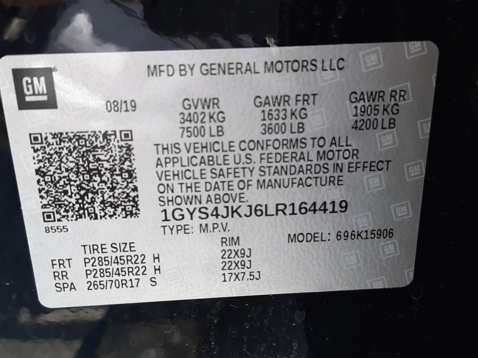 Zdjęcie 10 z aukcji – 2020 CADILLAC ESCALADE E z VIN 1GYS4JKJ6LR164419