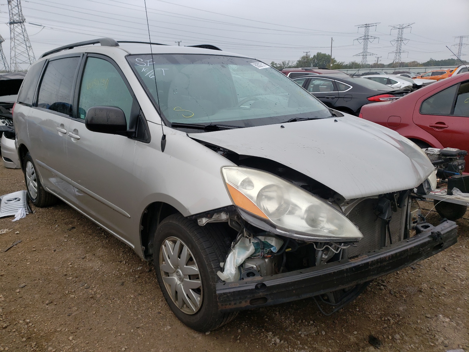 TOYOTA SIENNA CE 2008 with VIN 5TDZK23C38S186807 - Photo from auction