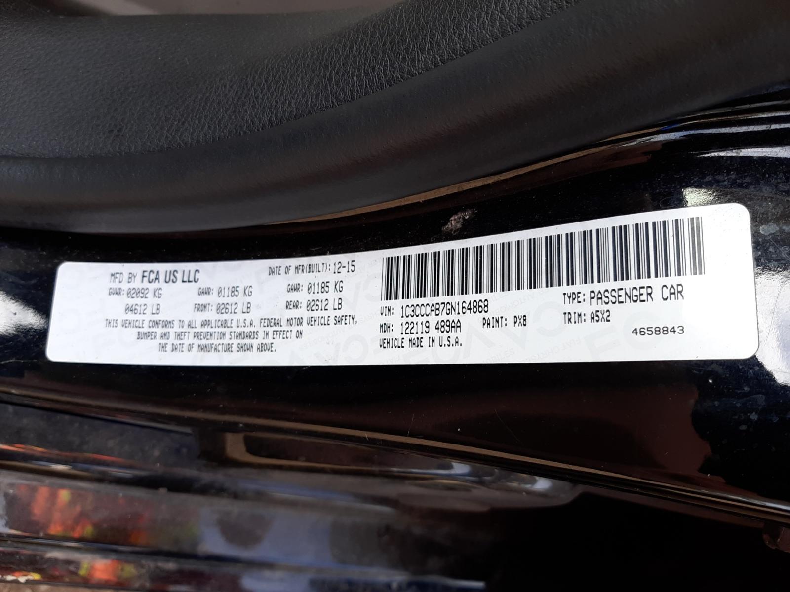 Photo 10 from auction – 2016 CHRYSLER 200 LIMITE with VIN 1C3CCCAB7GN164868