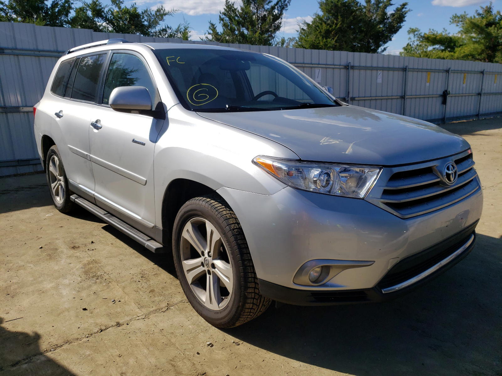 TOYOTA HIGHLANDER 2012 with VIN 5TDDK3EH0CS103867 - Photo from auction