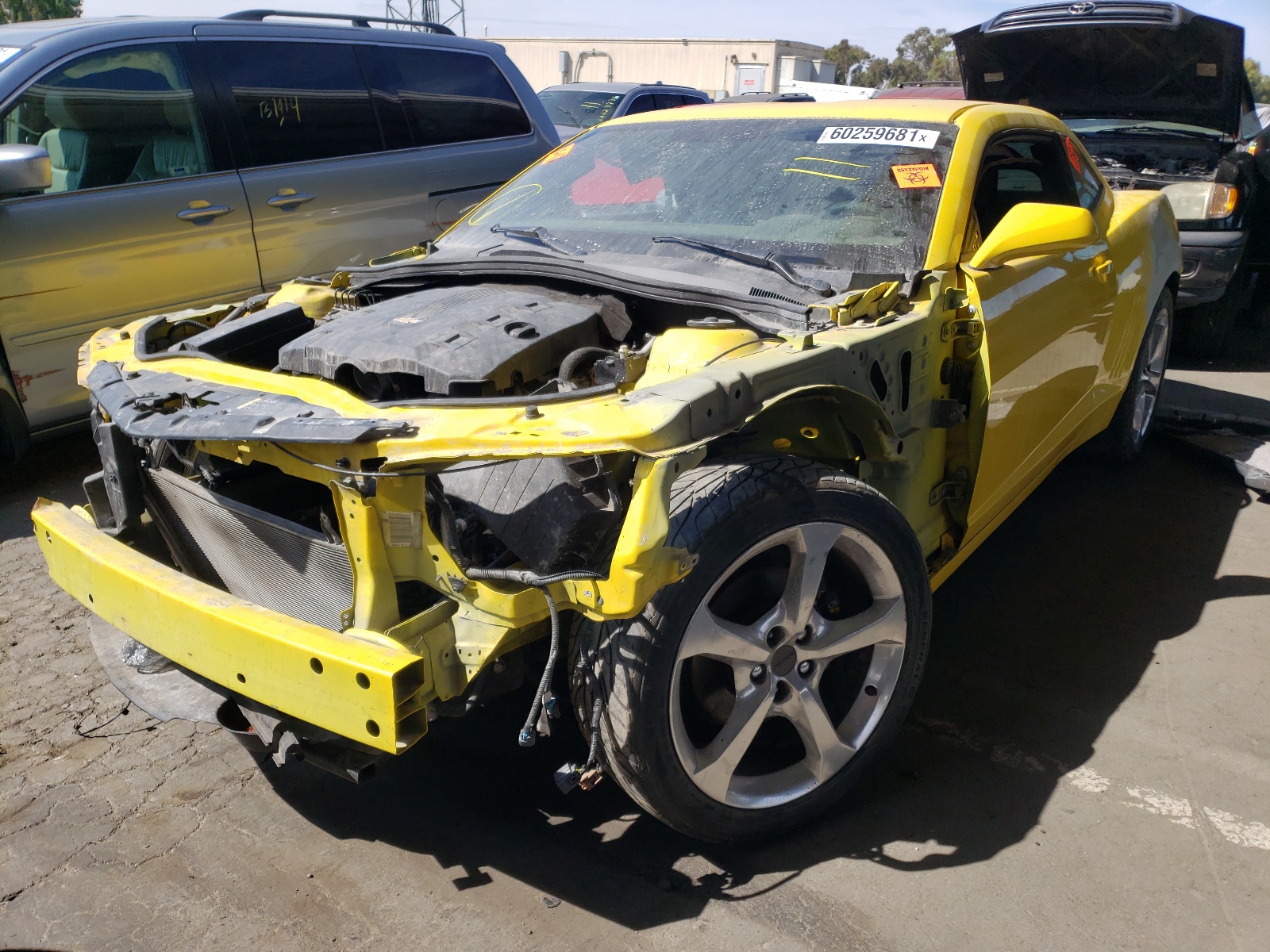 Photo 2 from auction – 2015 CHEVROLET CAMARO LS with VIN 2G1FB1E32F9190422