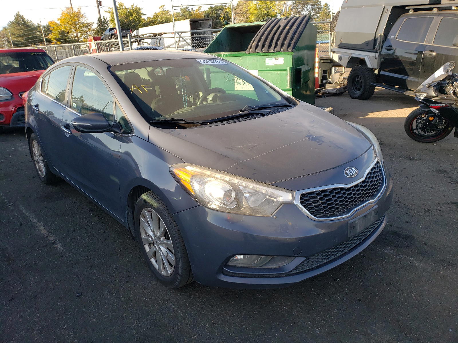 KIA FORTE EX 2014 with VIN KNAFX4A83E5206583 - Photo from auction