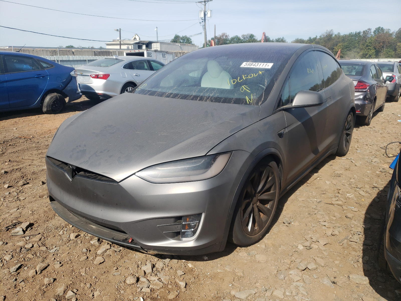 Photo 2 from auction – 2020 TESLA MODEL X with VIN 5YJXCBE29LF234462