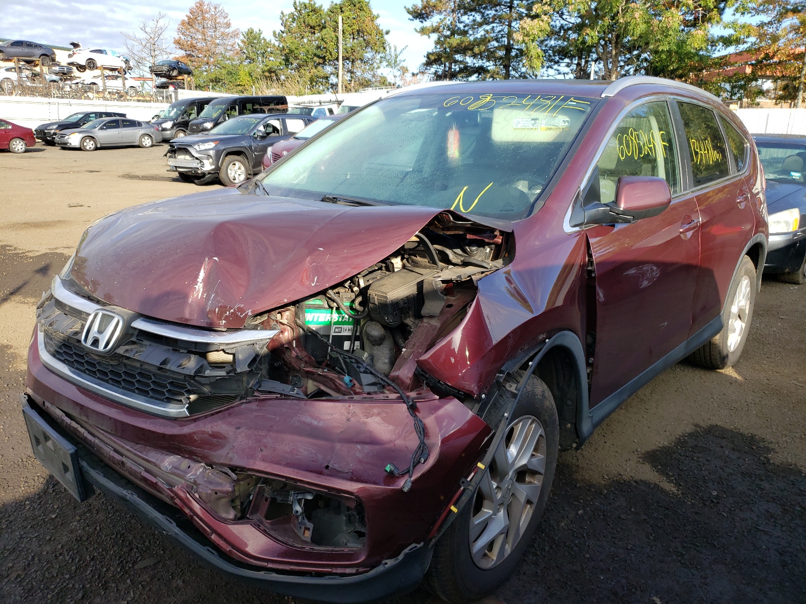 Photo 2 from auction – 2016 HONDA CR-V EXL with VIN 5J6RM4H77GL032791