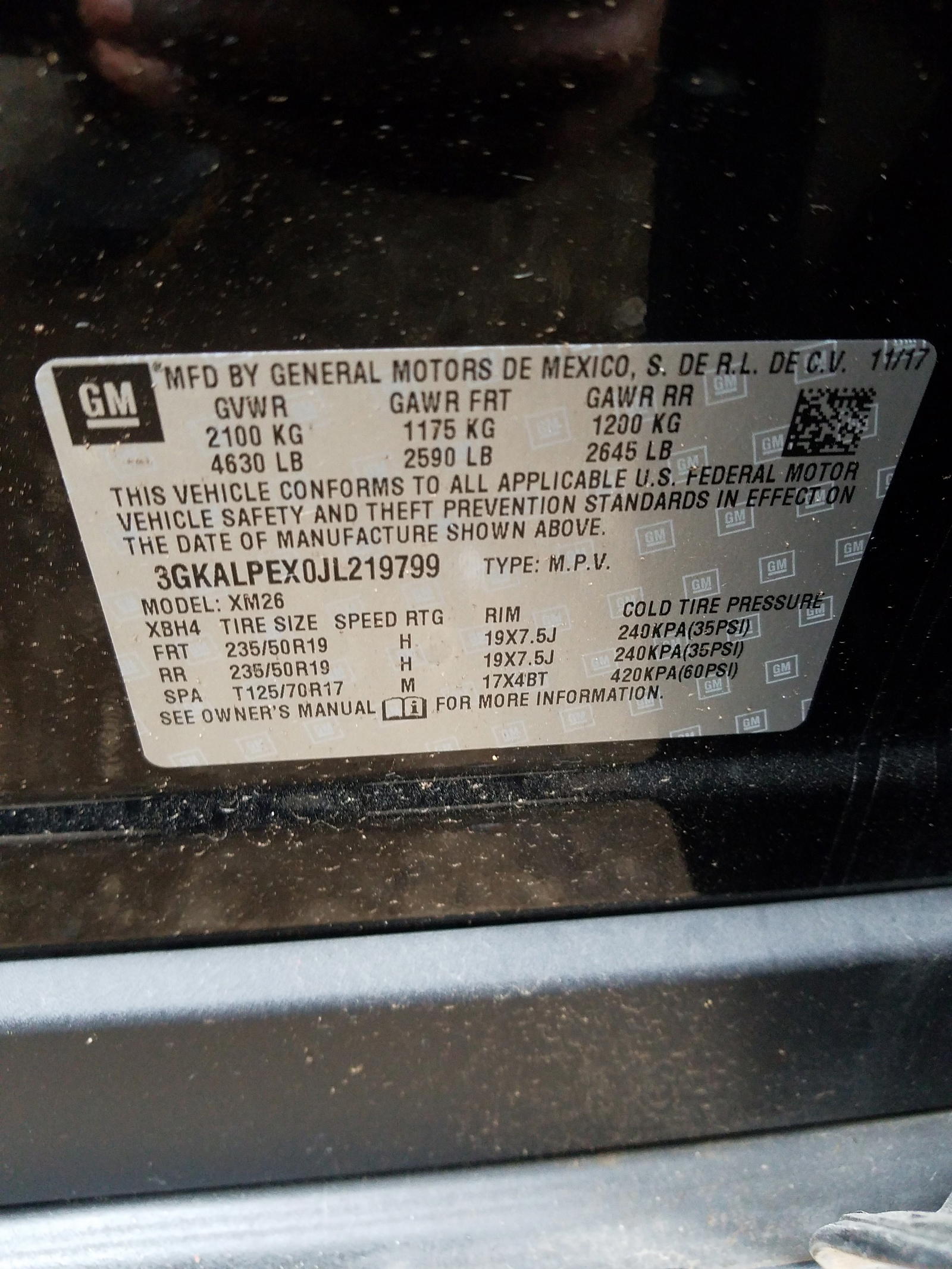 Photo 10 from auction – 2018 GMC TERRAIN SL with VIN 3GKALPEX0JL219799