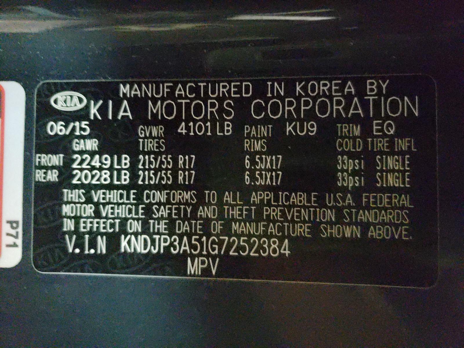 Photo 10 from auction – 2016 KIA SOUL + with VIN KNDJP3A51G7252384
