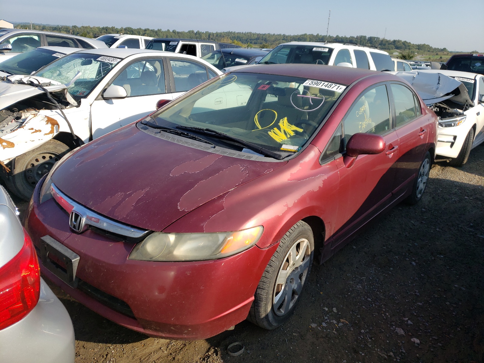 Photo 2 from auction – 2008 HONDA CIVIC LX with VIN 2HGFA16538H529645