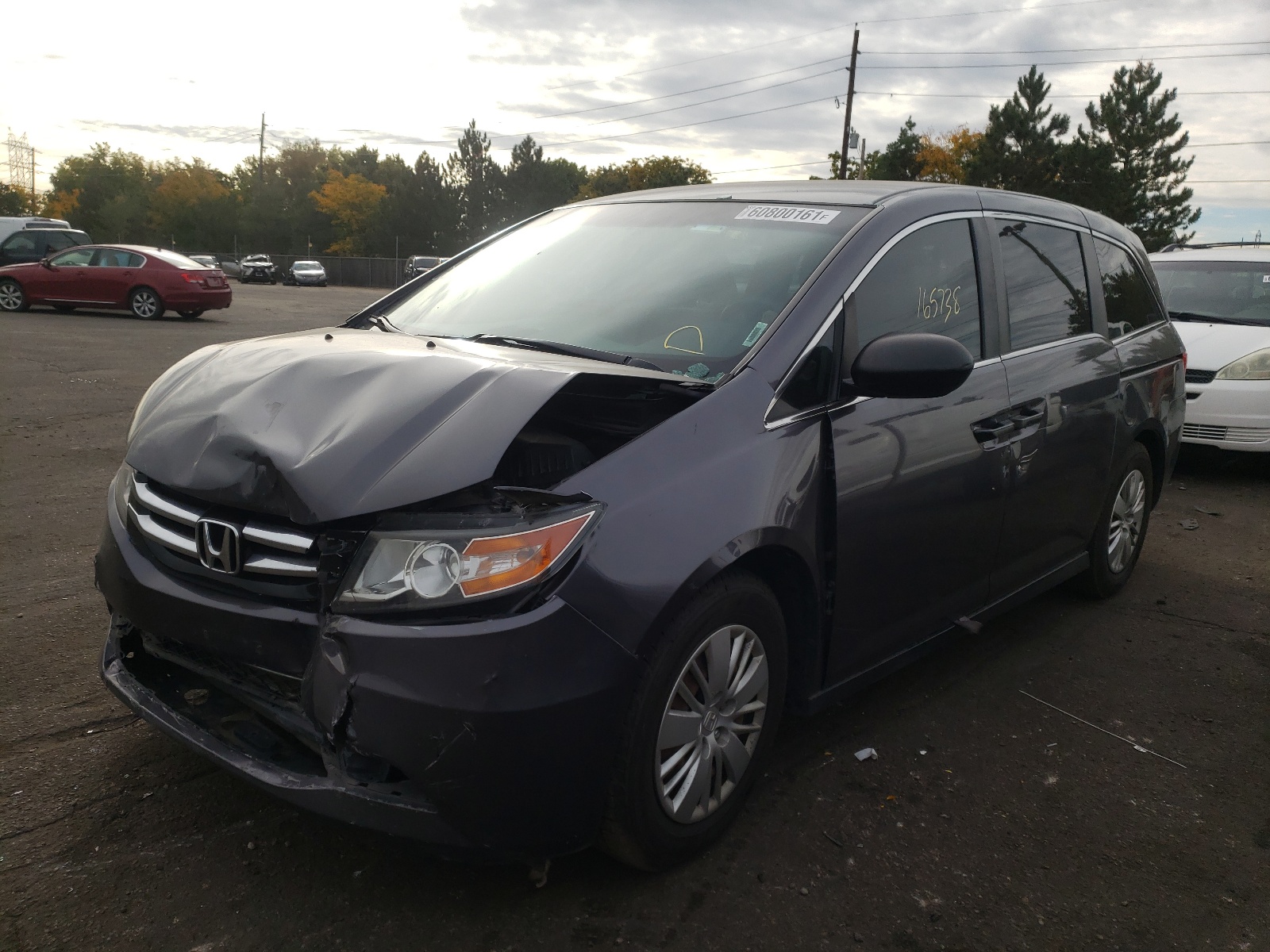 Photo 2 from auction – 2015 HONDA ODYSSEY LX with VIN 5FNRL5H25FB062909