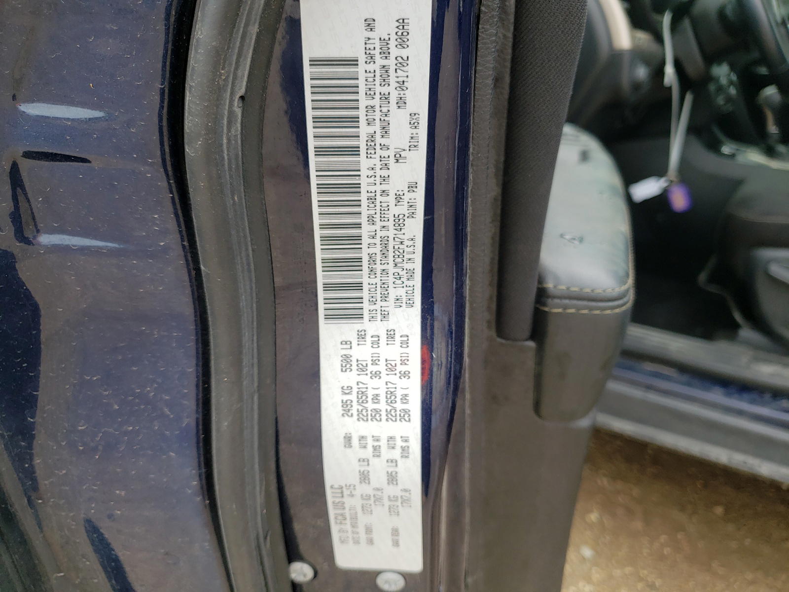 Photo 10 from auction – 2015 JEEP CHEROKEE L with VIN 1C4PJMCB2FW714895
