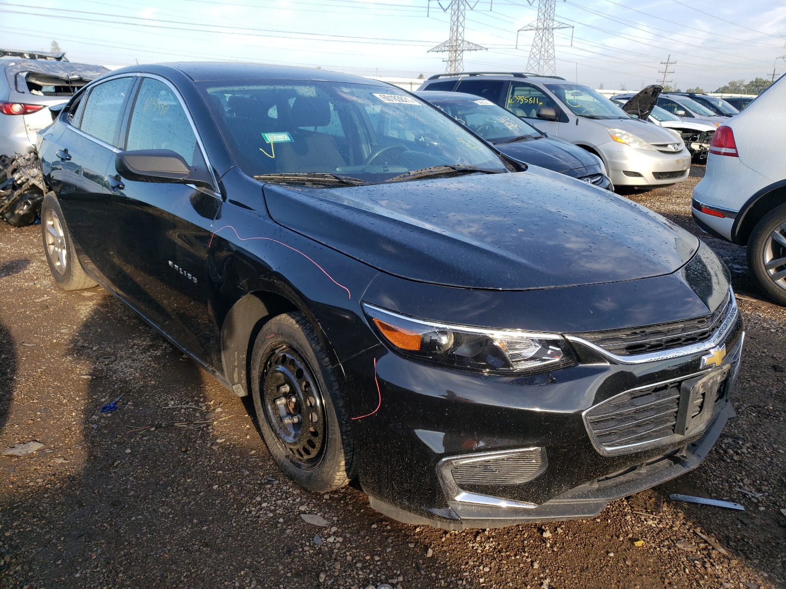CHEVROLET MALIBU LS 2017 with VIN 1G1ZB5ST9HF164886 - Photo from auction