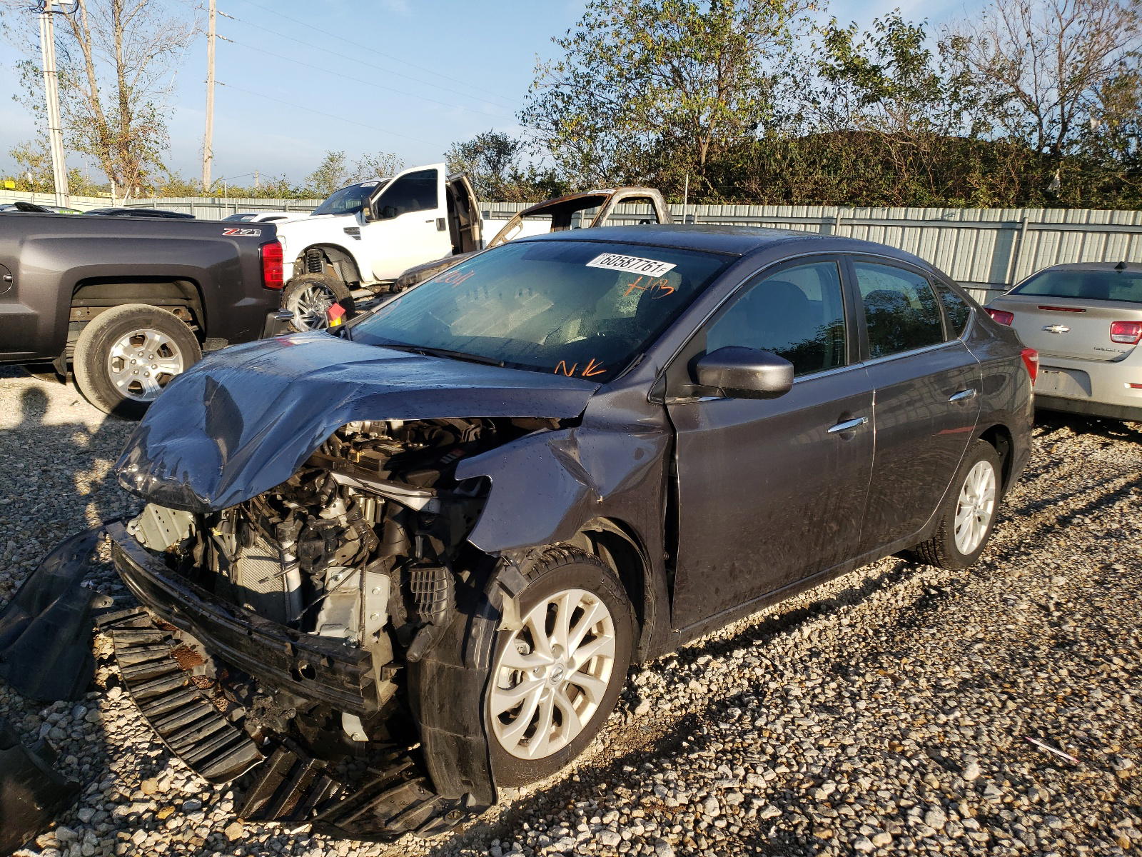 Photo 2 from auction – 2019 NISSAN SENTRA S with VIN 3N1AB7AP1KY372011