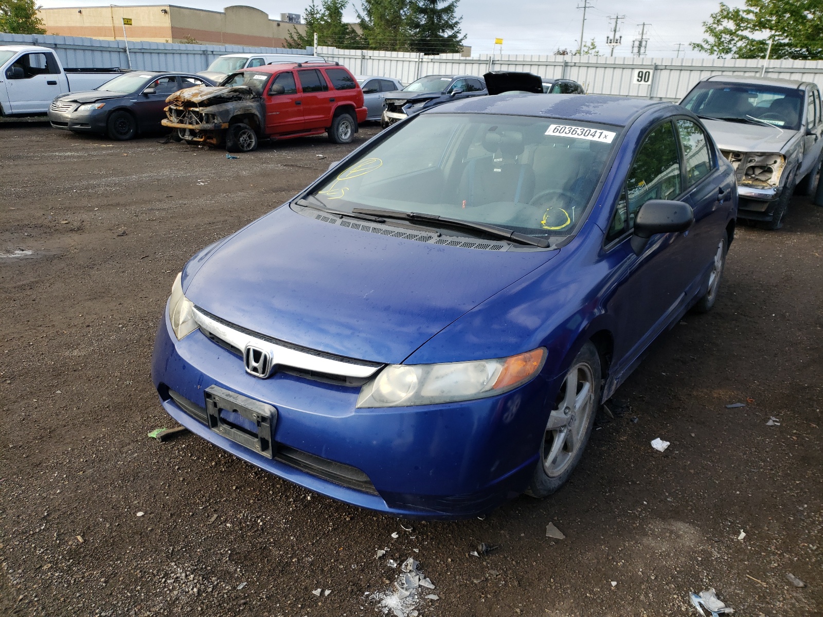 Photo 2 from auction – 2006 HONDA CIVIC DX V with VIN 2HGFA16346H034608
