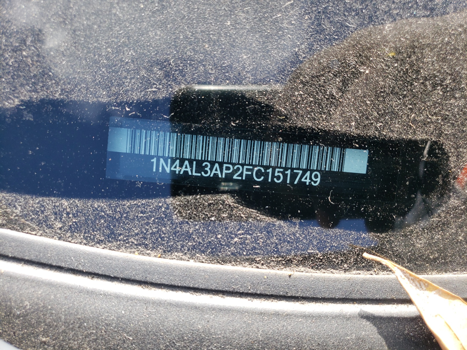 Photo 10 from auction – 2015 NISSAN ALTIMA 2.5 with VIN 1N4AL3AP2FC151749