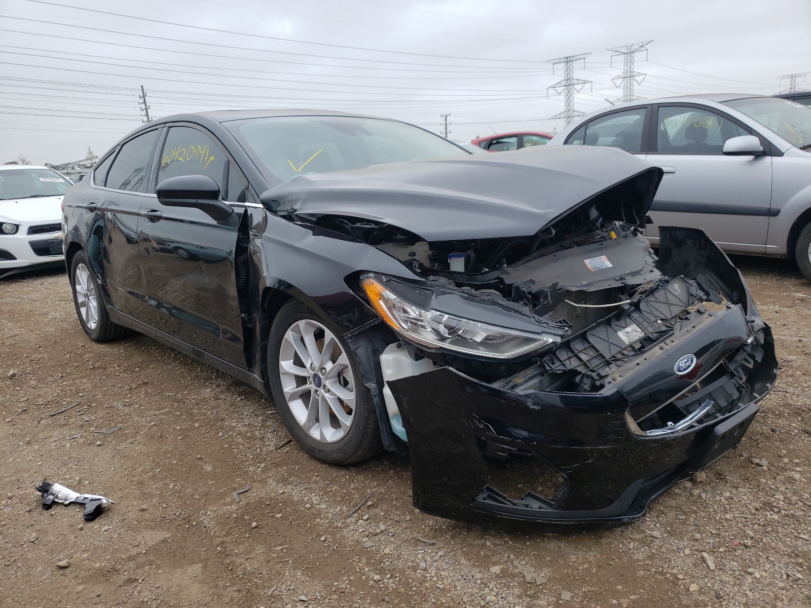 FORD FUSION SE 2020 with VIN 3FA6P0HD4LR123260 - Photo from auction
