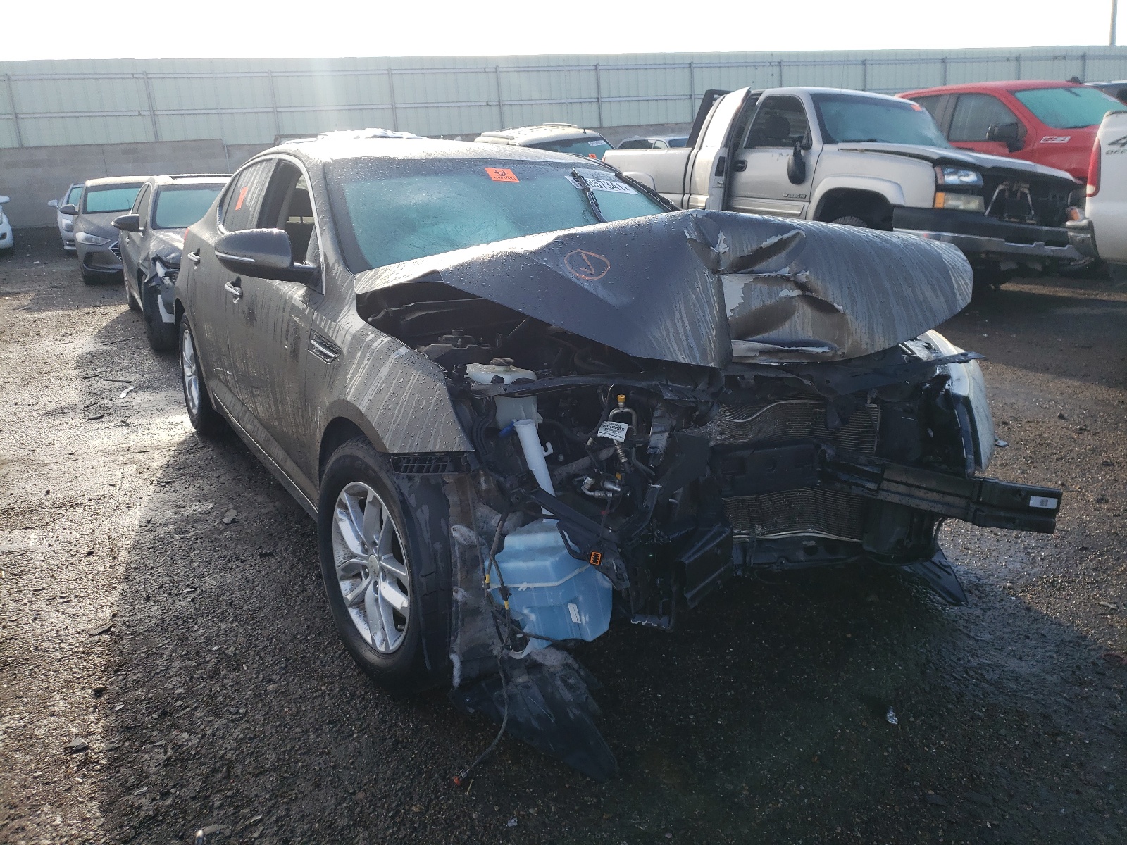 KIA OPTIMA LX 2013 with VIN 5XXGM4A7XDG240988 - Photo from auction