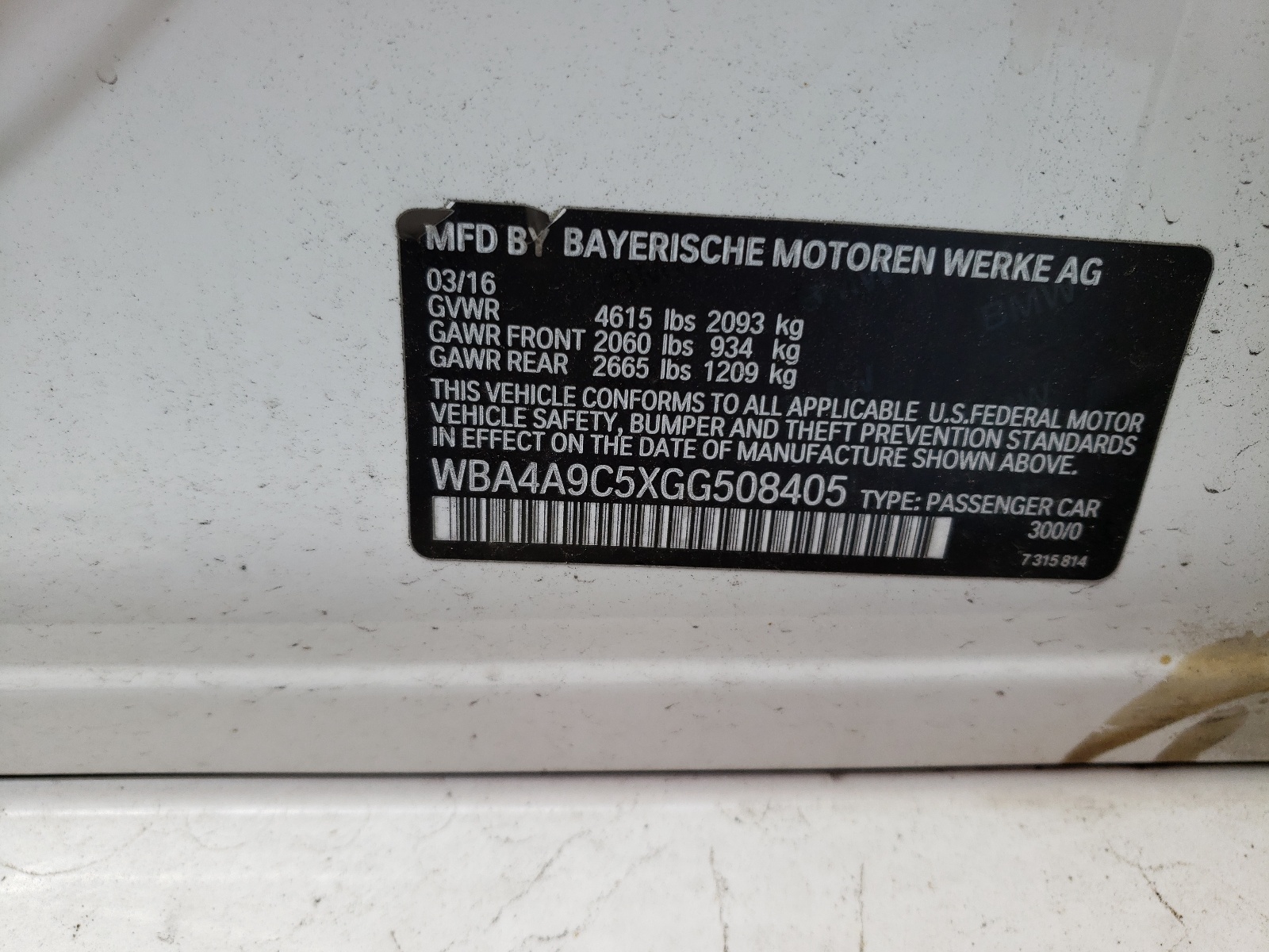Photo 10 from auction – 2016 BMW 428 I GRAN with VIN WBA4A9C5XGG508405