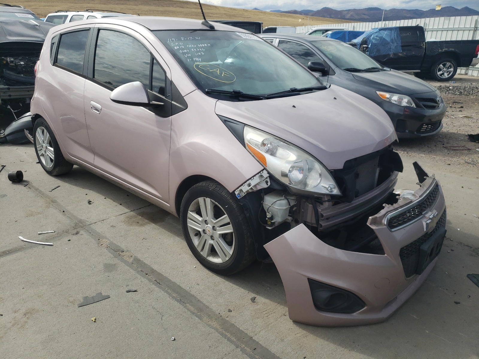 CHEVROLET SPARK LS 2013 with VIN KL8CB6S98DC581153 - Photo from auction