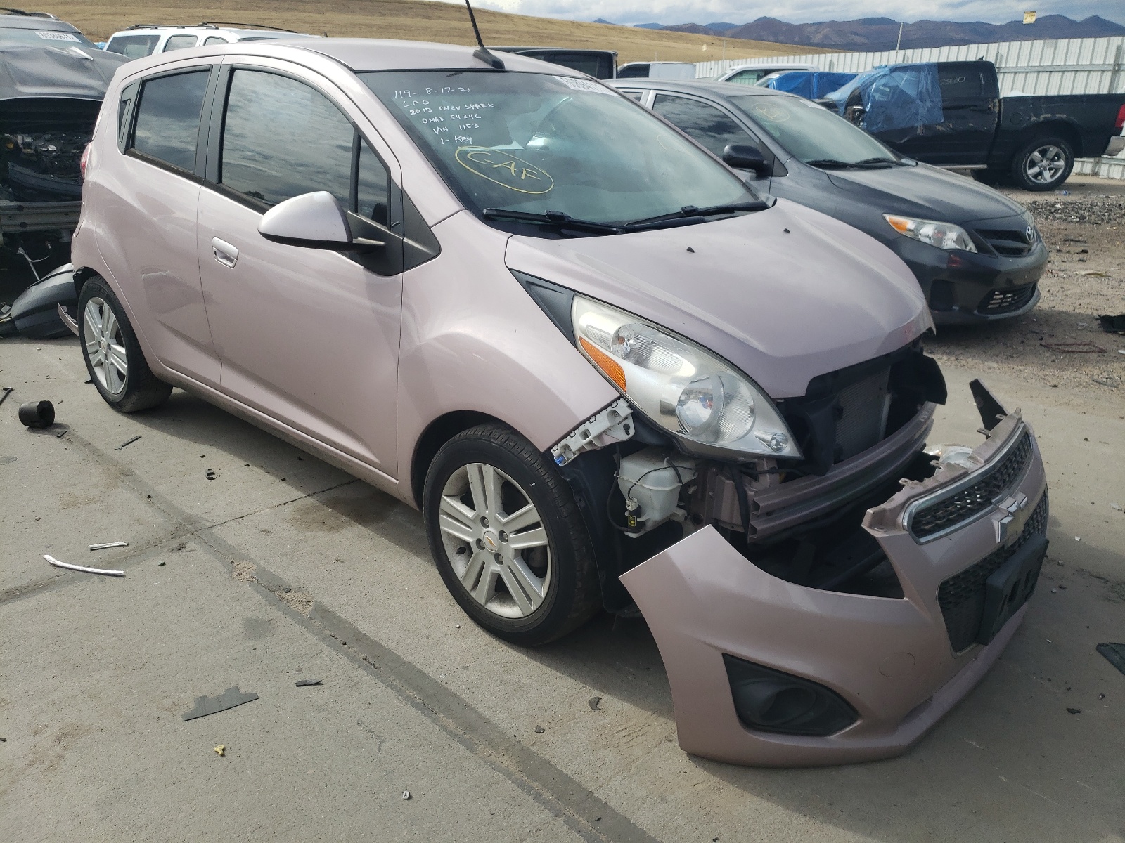 CHEVROLET SPARK LS 2013 z numerem VIN KL8CB6S98DC581153 - Zdjęcie z aukcji