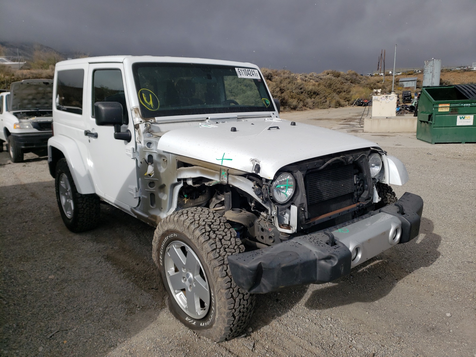 JEEP WRANGLER S 2012 with VIN 1C4AJWBGXCL284156 - Photo from auction