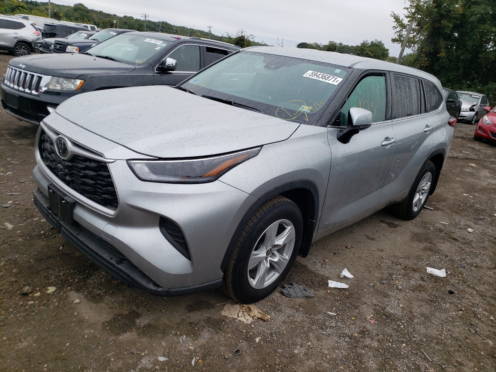 Photo 2 from auction – 2021 TOYOTA HIGHLANDER with VIN 5TDCZRBH7MS081818