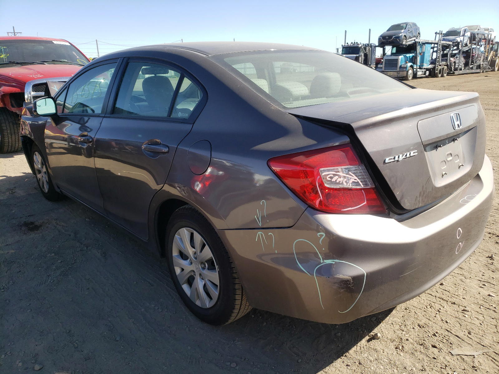 Photo 3 from auction – 2012 HONDA CIVIC LX with VIN 2HGFB2F53CH537675