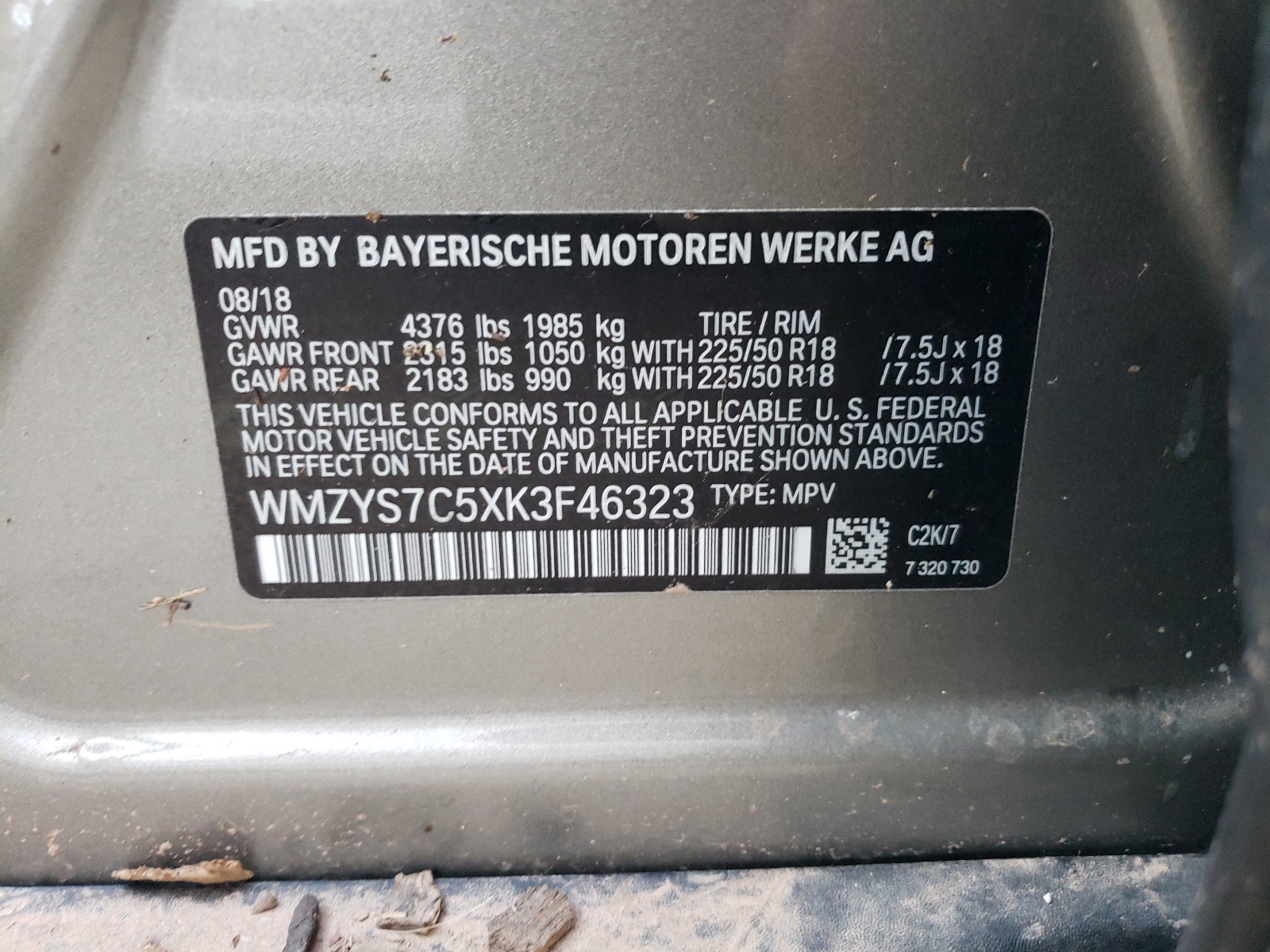 Photo 10 from auction – 2019 MINI COOPER COU with VIN WMZYS7C5XK3F46323