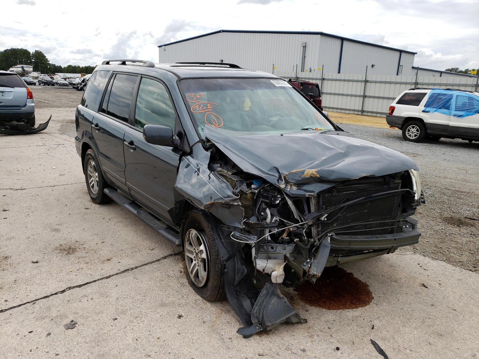 HONDA PILOT 2005 with VIN 5FNYF18545B017125 - Photo from auction