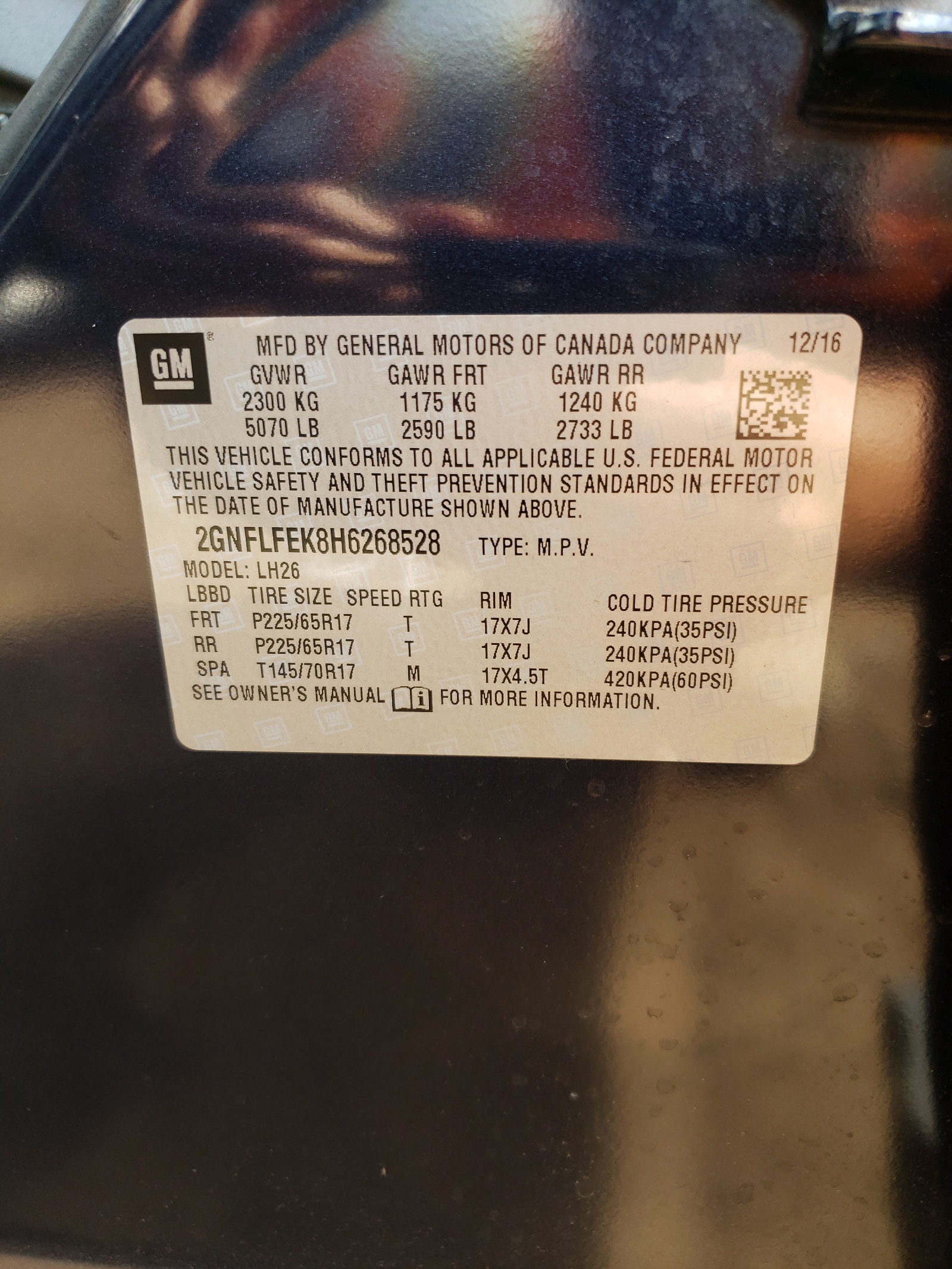 Photo 10 from auction – 2017 CHEVROLET EQUINOX LT with VIN 2GNFLFEK8H6268528