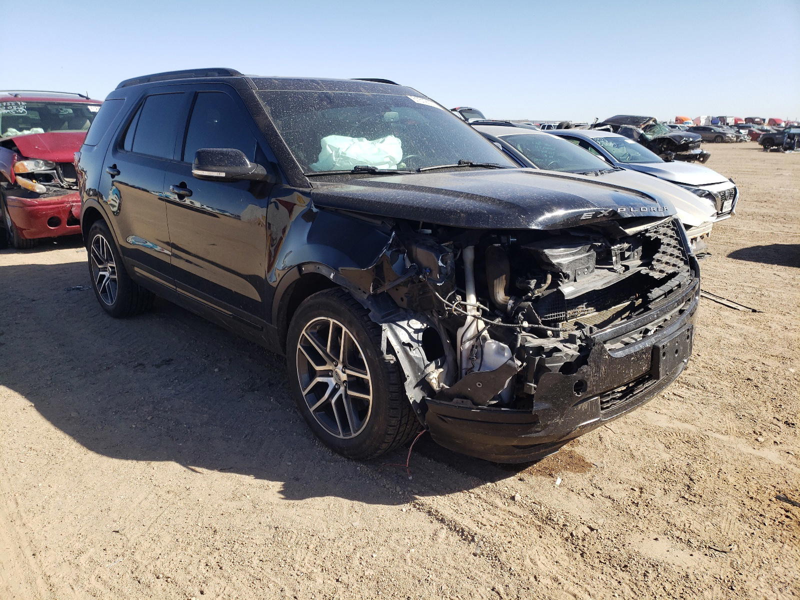 FORD EXPLORER S 2018 with VIN 1FM5K8GT8JGB67239 - Photo from auction