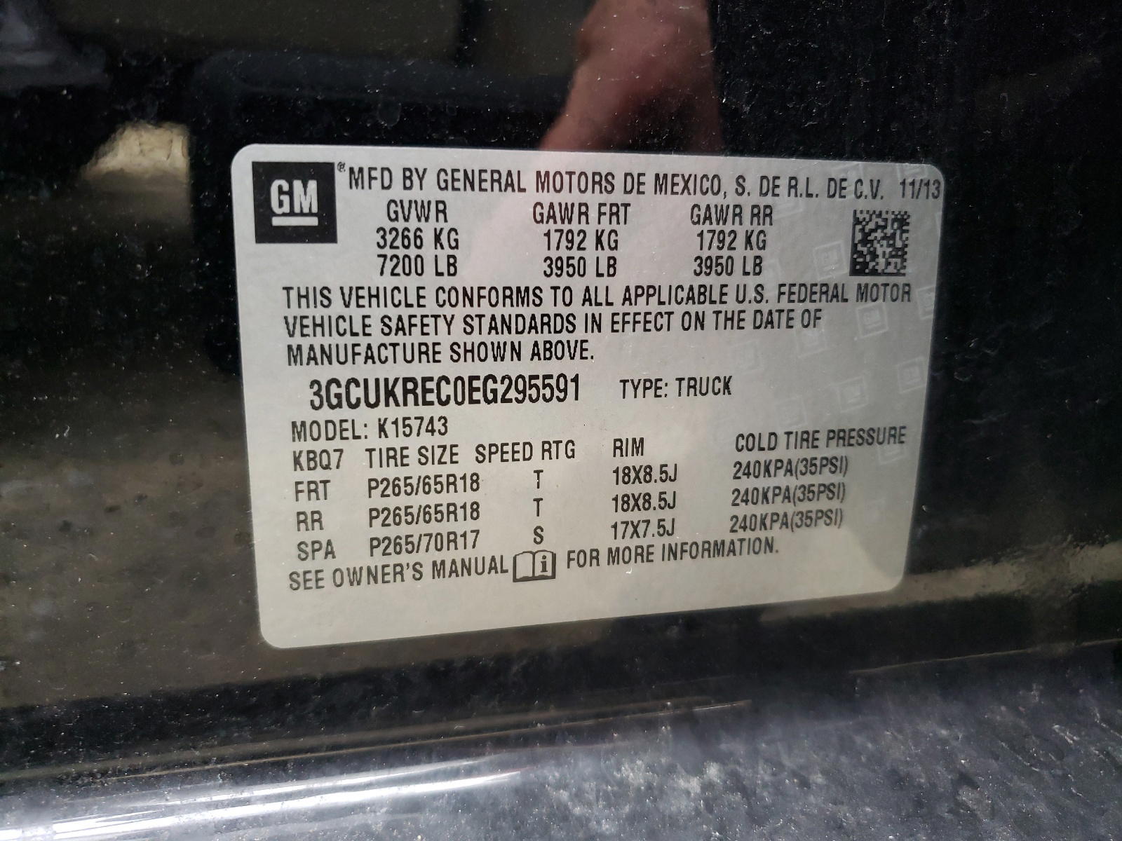 Photo 10 from auction – 2014 CHEVROLET SILVERADO with VIN 3GCUKREC0EG295591