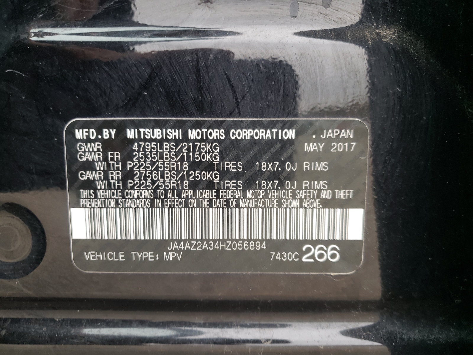 صورة رقم 10 من المزاد - 2017 MITSUBISHI OUTLANDER مع VIN JA4AZ2A34HZ056894