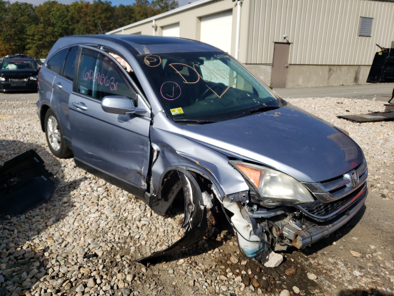 HONDA CR-V EXL 2011 with VIN 5J6RE4H71BL013658 - Photo from auction