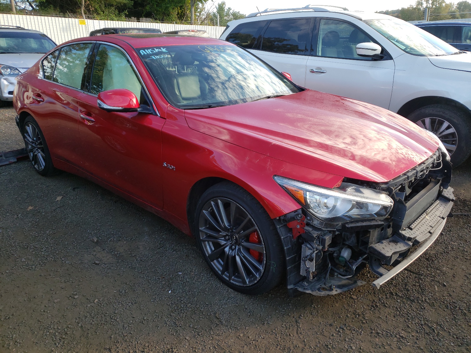 INFINITI Q50 RED SP 2017 with VIN JN1FV7AR9HM870094 - Photo from auction