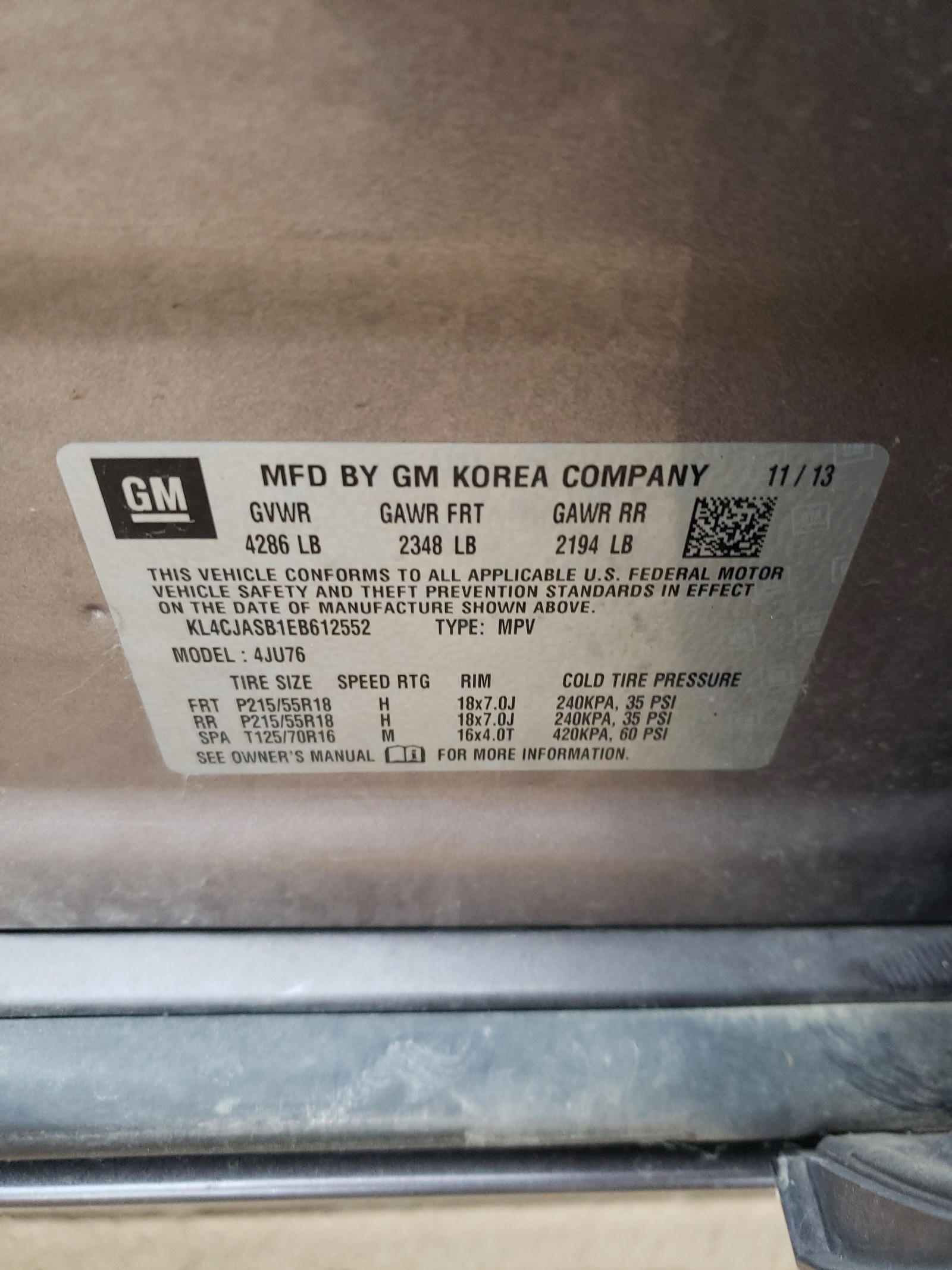 Photo 10 from auction – 2014 BUICK ENCORE with VIN KL4CJASB1EB612552