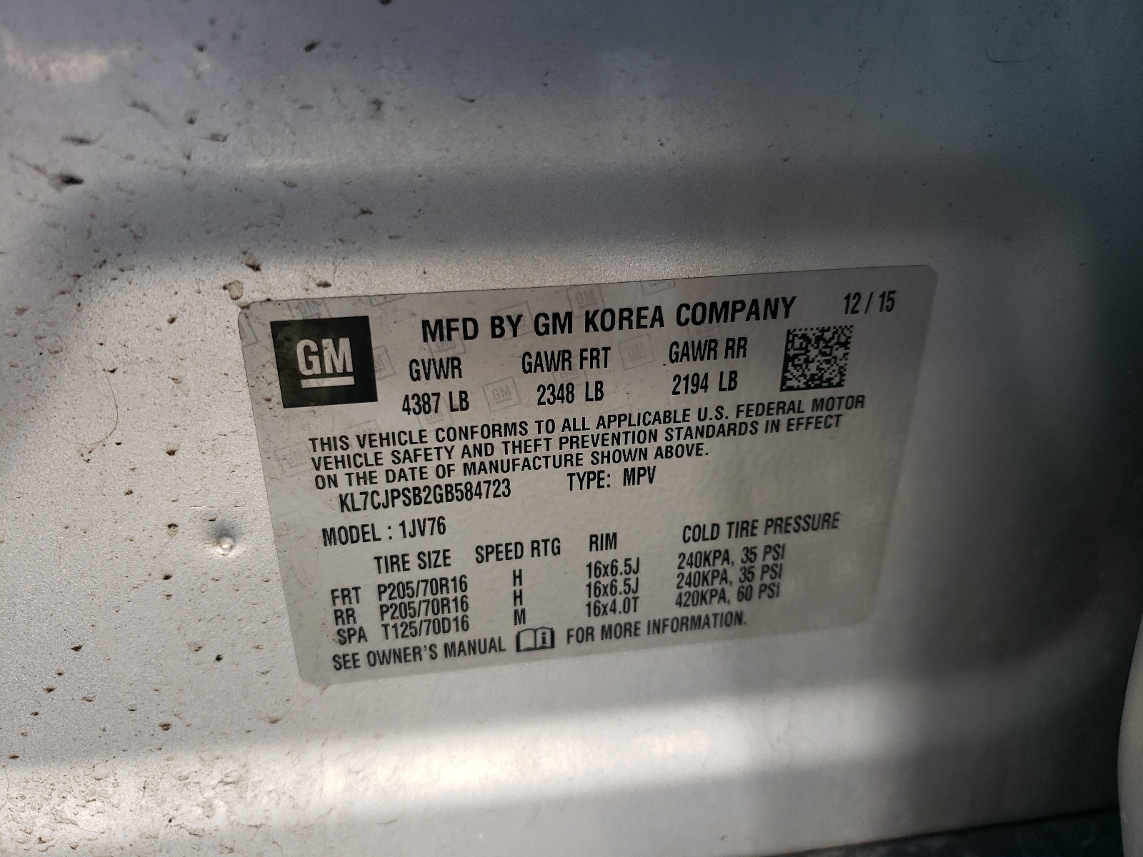 Zdjęcie 10 z aukcji – 2016 CHEVROLET TRAX 1LT z VIN KL7CJPSB2GB584723