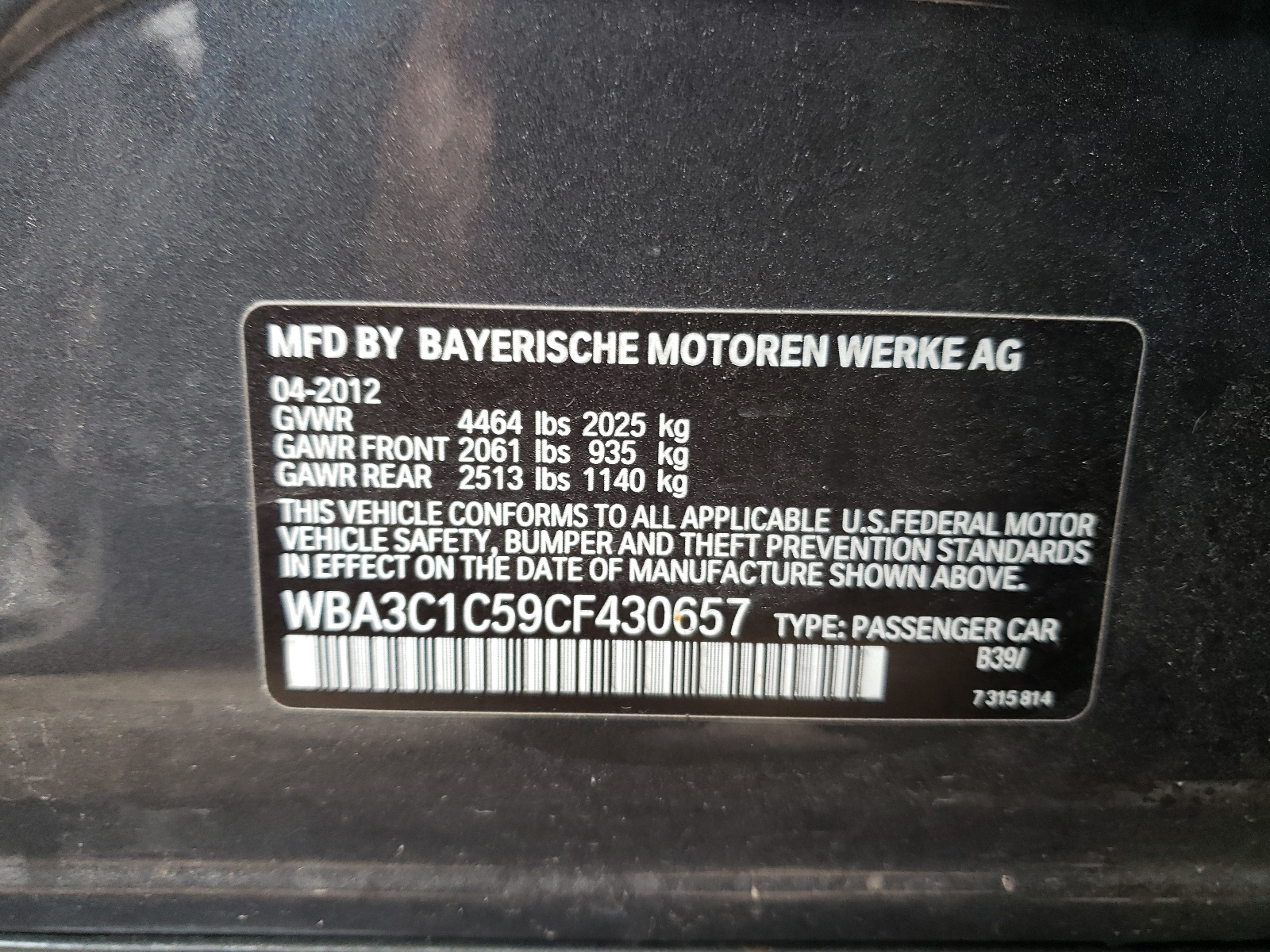 Фото 10 с аукциона – 2012 BMW 328 I SULE с VIN WBA3C1C59CF430657