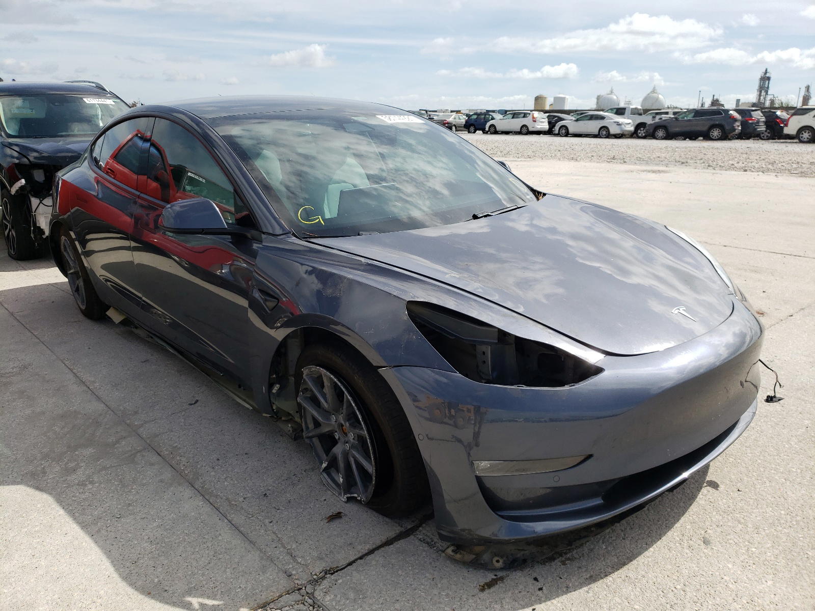 TESLA MODEL 3 2021 with VIN 5YJ3E1EB3MF858620 - Photo from auction