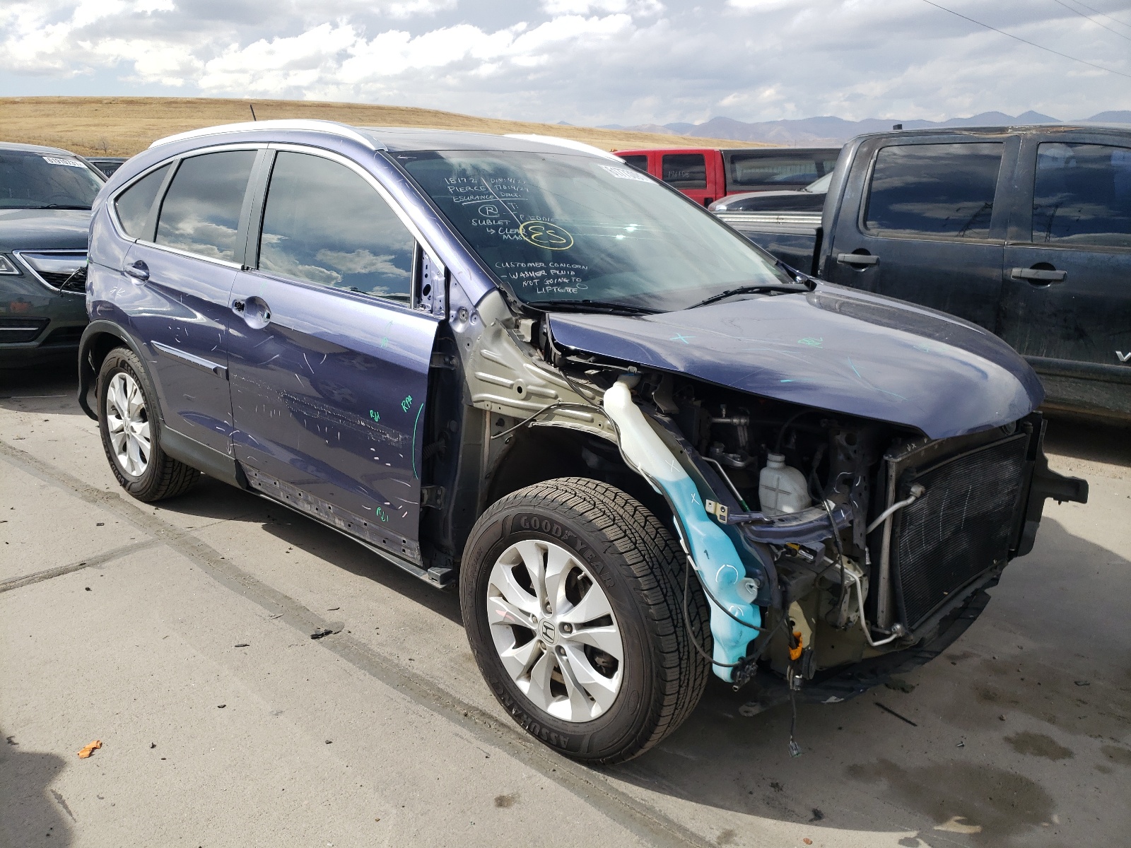Photo 1 from auction – 2013 HONDA CR-V EXL with VIN 5J6RM4H74DL063573