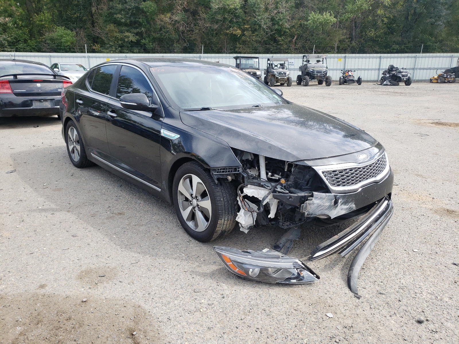 KIA OPTIMA HYB 2014 with VIN KNAGN4AD7E5073107 - Photo from auction