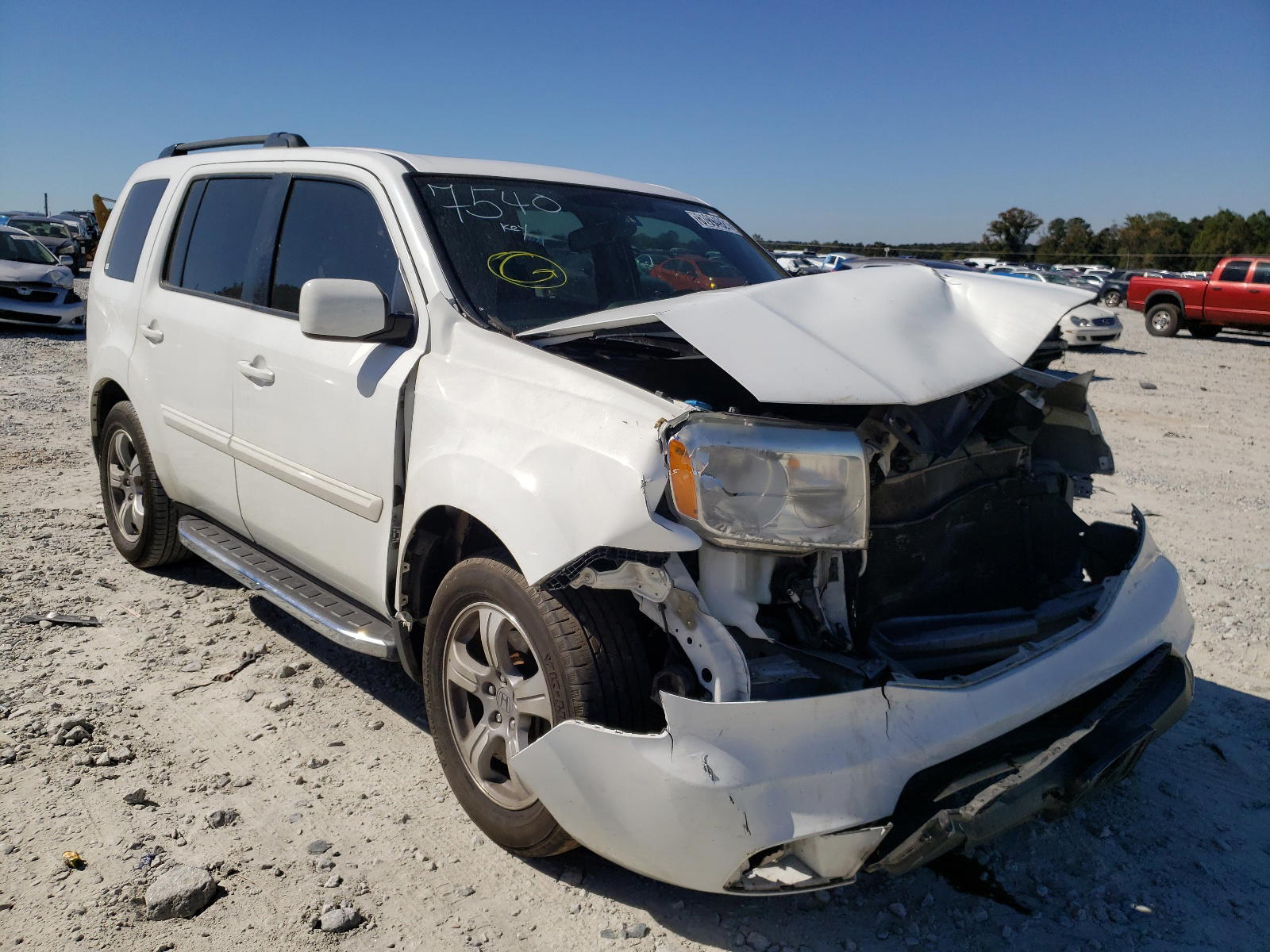 HONDA PILOT EXL 2014 with VIN 5FNYF3H55EB007540 - Photo from auction