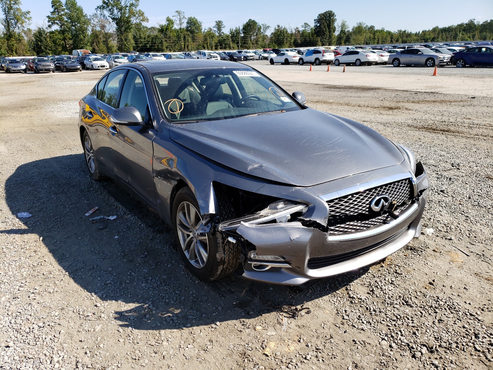 INFINITI Q50 BASE 2017 with VIN JN1CV7AR9HM682372 - Photo from auction