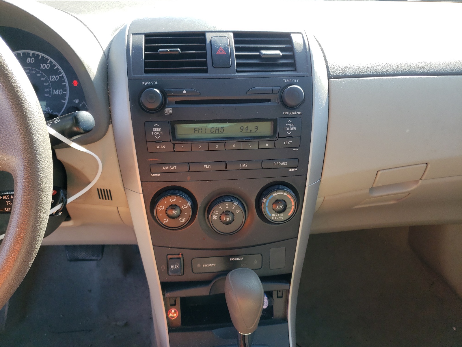 Photo 9 from auction – 2009 TOYOTA COROLLA BA with VIN 1NXBU40E89Z095943