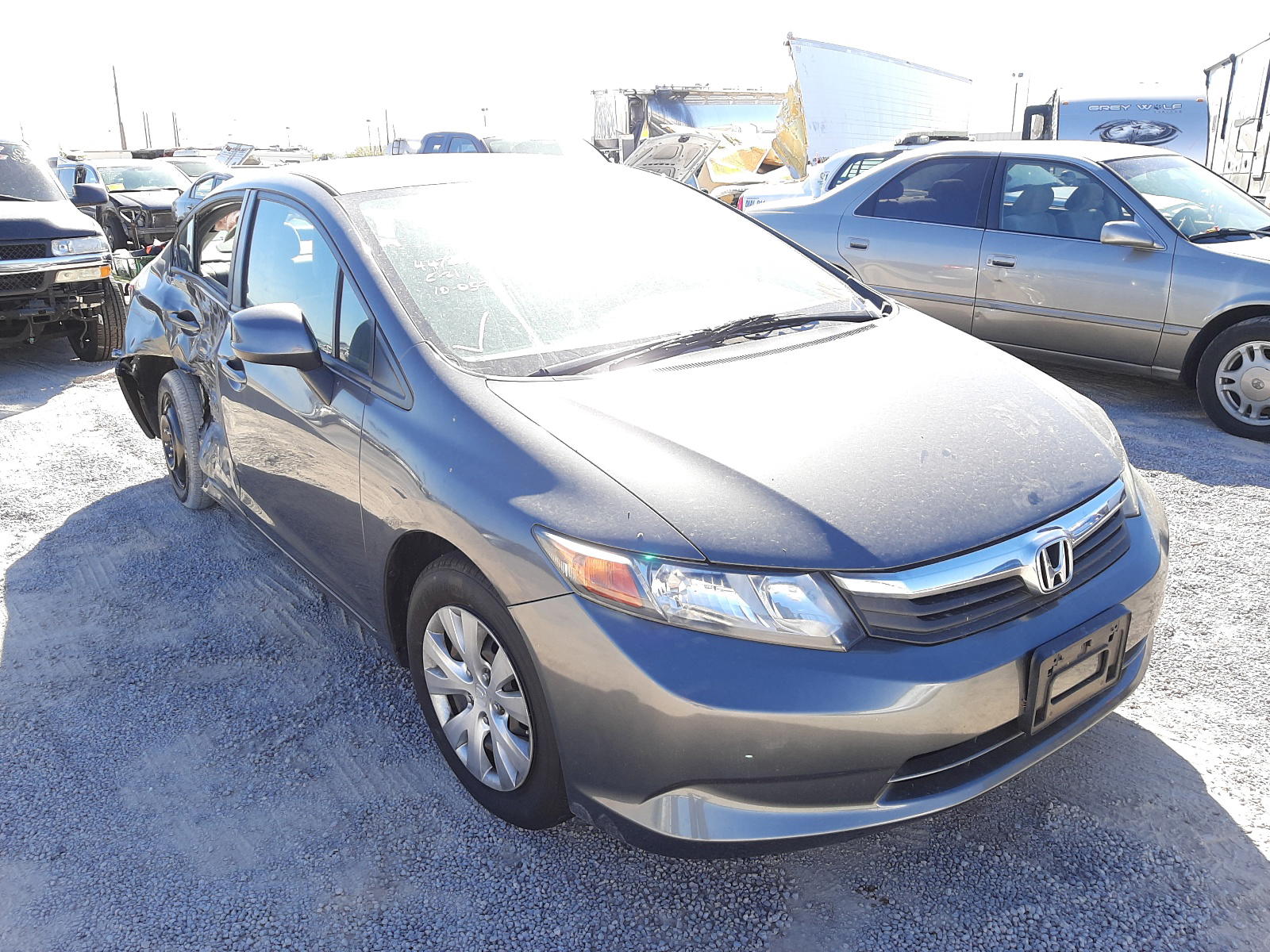 HONDA CIVIC LX 2012 with VIN 2HGFB2F59CH573757 - Photo from auction